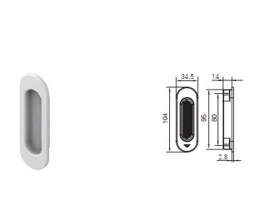 Розетка внешняя, овал 14мм, ROTO PATIO LIFT, цвет черный R06.2М