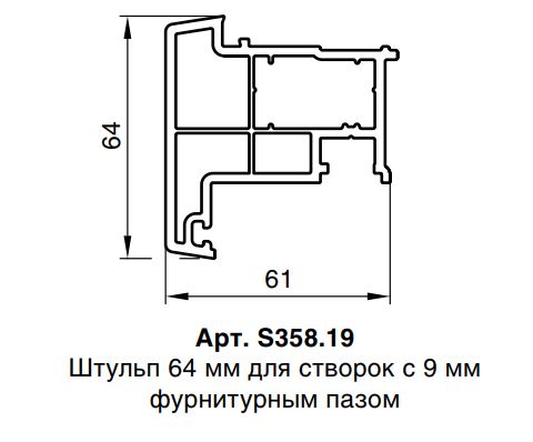 Штульп 64мм RED MAX 58 серия шт=6,5м Штульп 64мм RED MAX 58 серия шт=6,5м